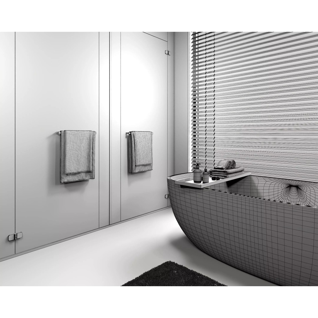 Bathroom 3D Model – Modern Interior Design with Luxury Fixtures - View 20