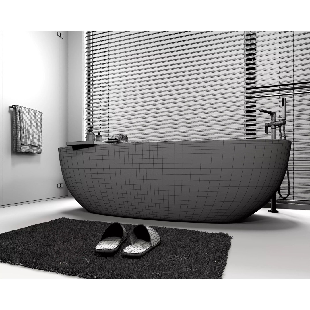 Bathroom 3D Model – Modern Interior Design with Luxury Fixtures - View 21