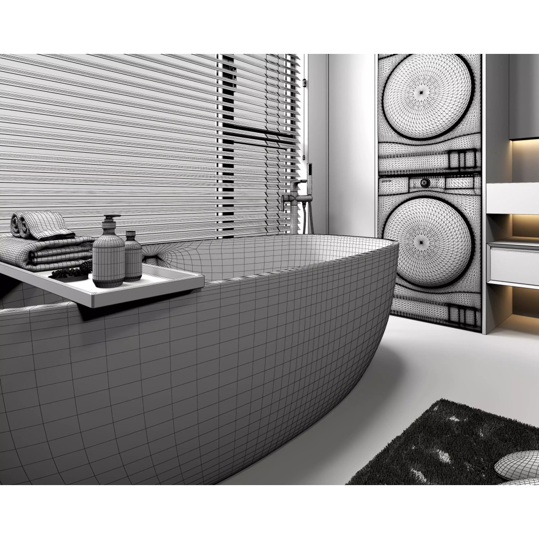 Bathroom 3D Model – Modern Interior Design with Luxury Fixtures - View 22