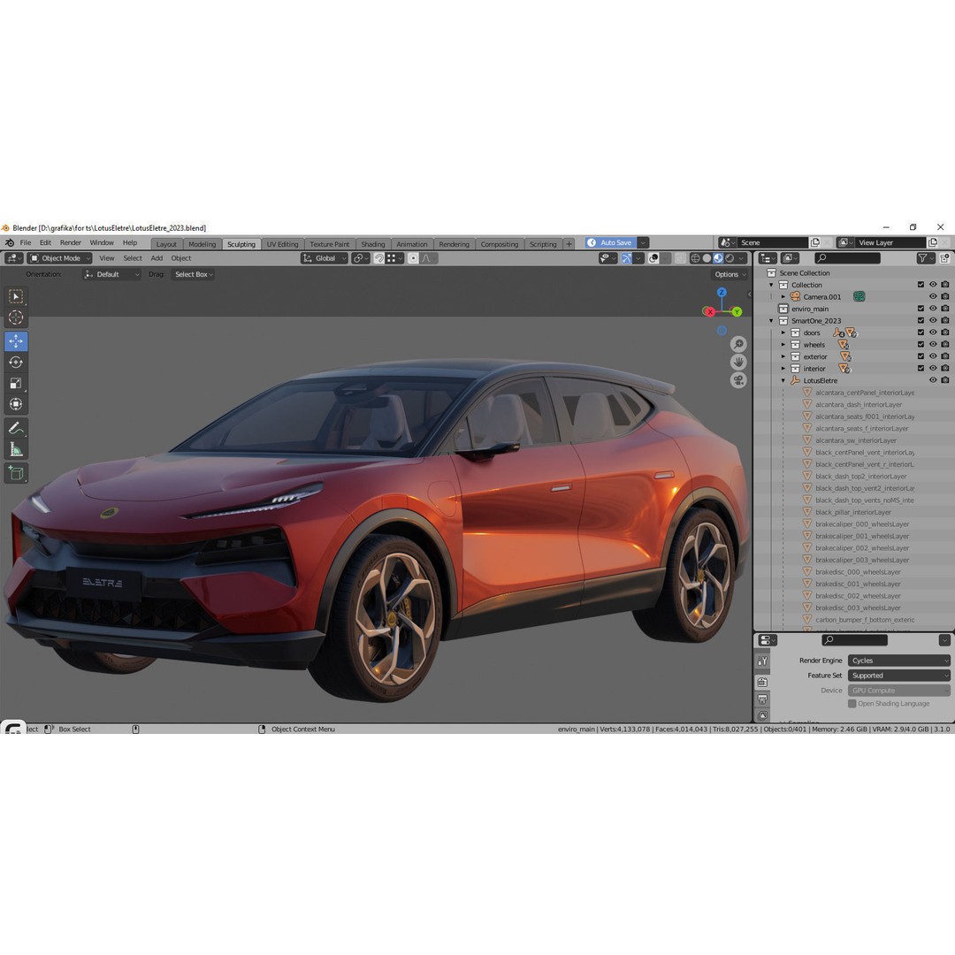 Lotus Eletre 2023 3D Model – High Detail SUV, Multiple Formats - View 41