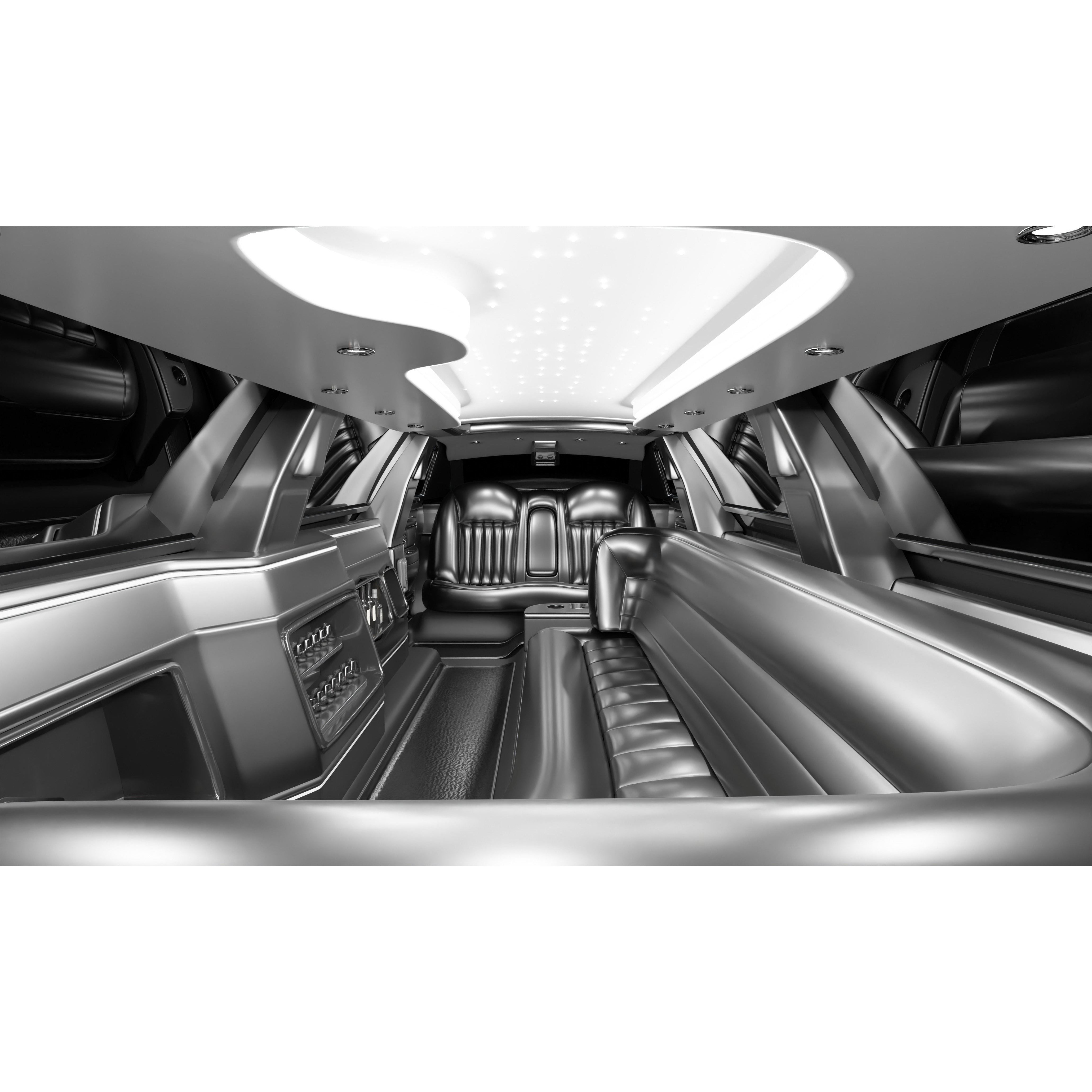 Limousine Luxury Car - Game-Ready 3D Model - View 10
