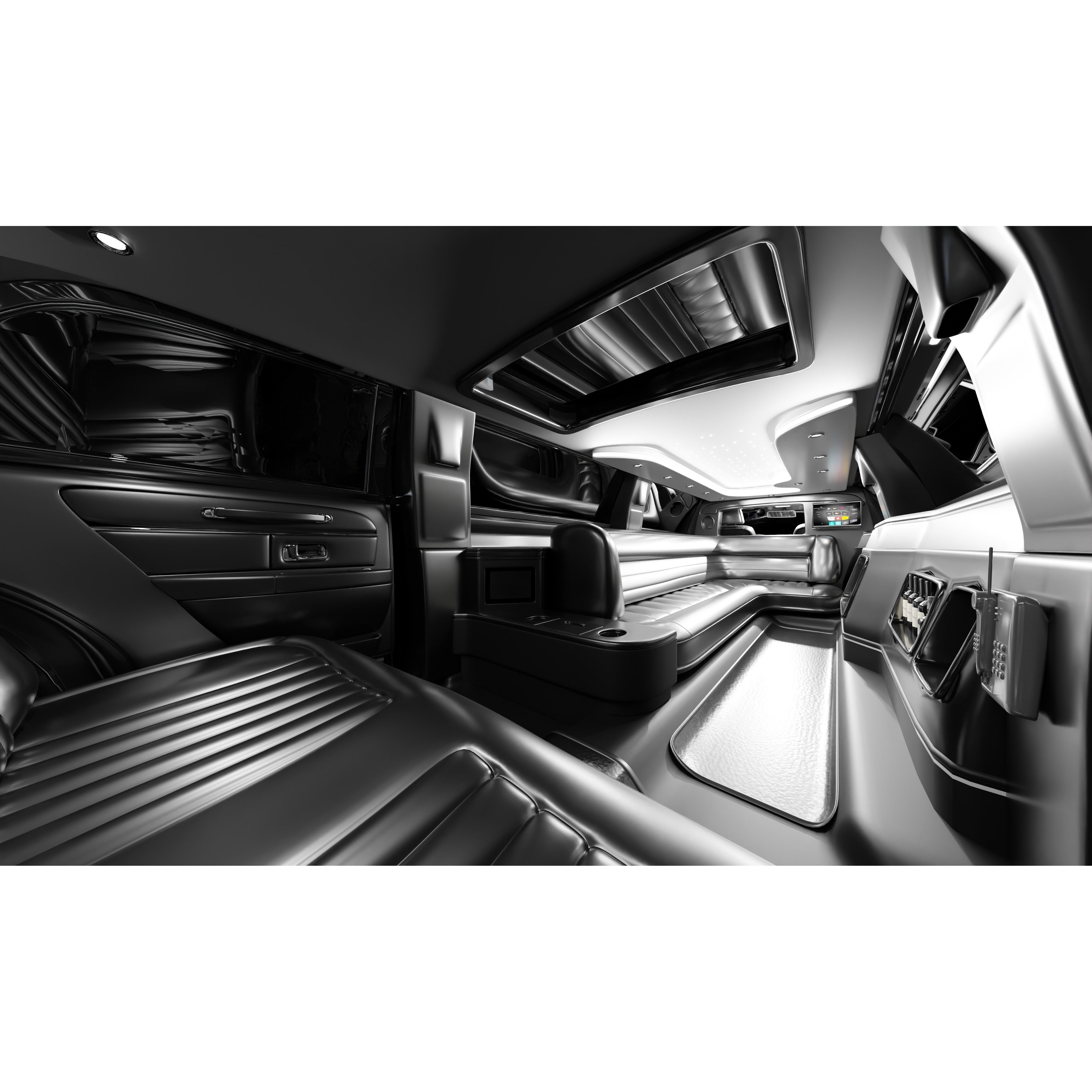 Limousine Luxury Car - Game-Ready 3D Model - View 22