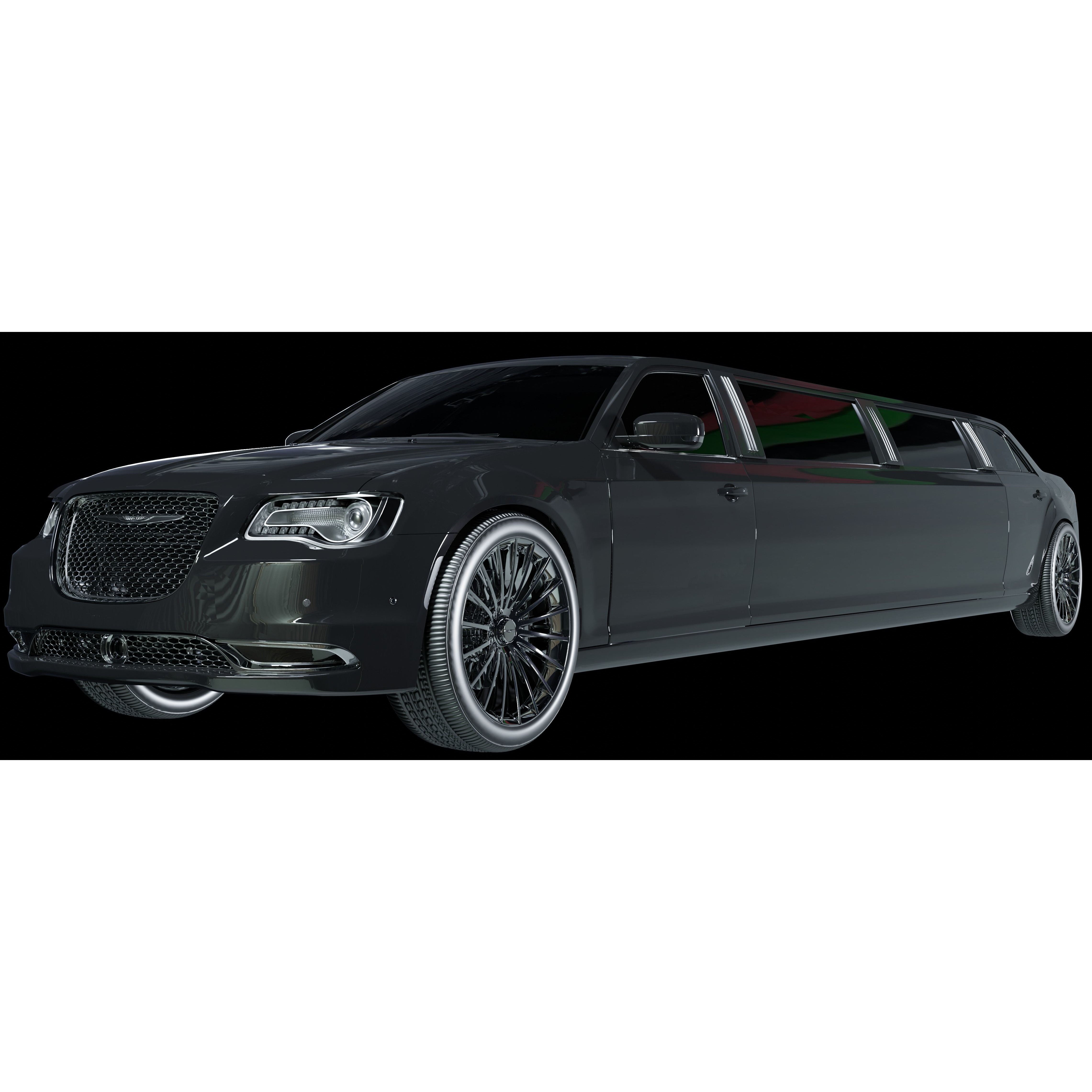 Limousine Luxury Car - Game-Ready 3D Model - View 4