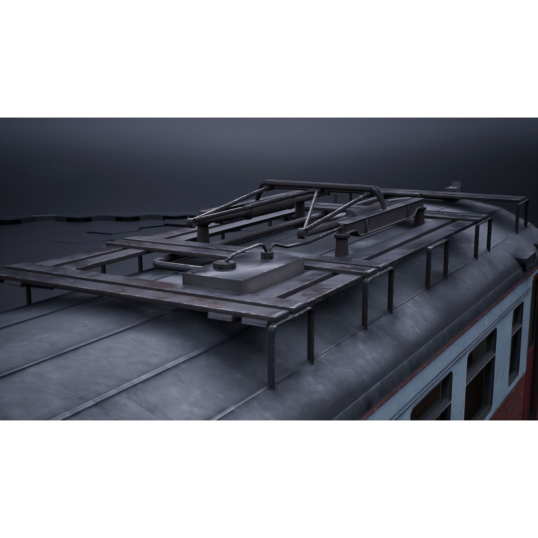 Train Wagon 3D Model – Civil Rail Vehicle with PBR Textures, FBX - View 11