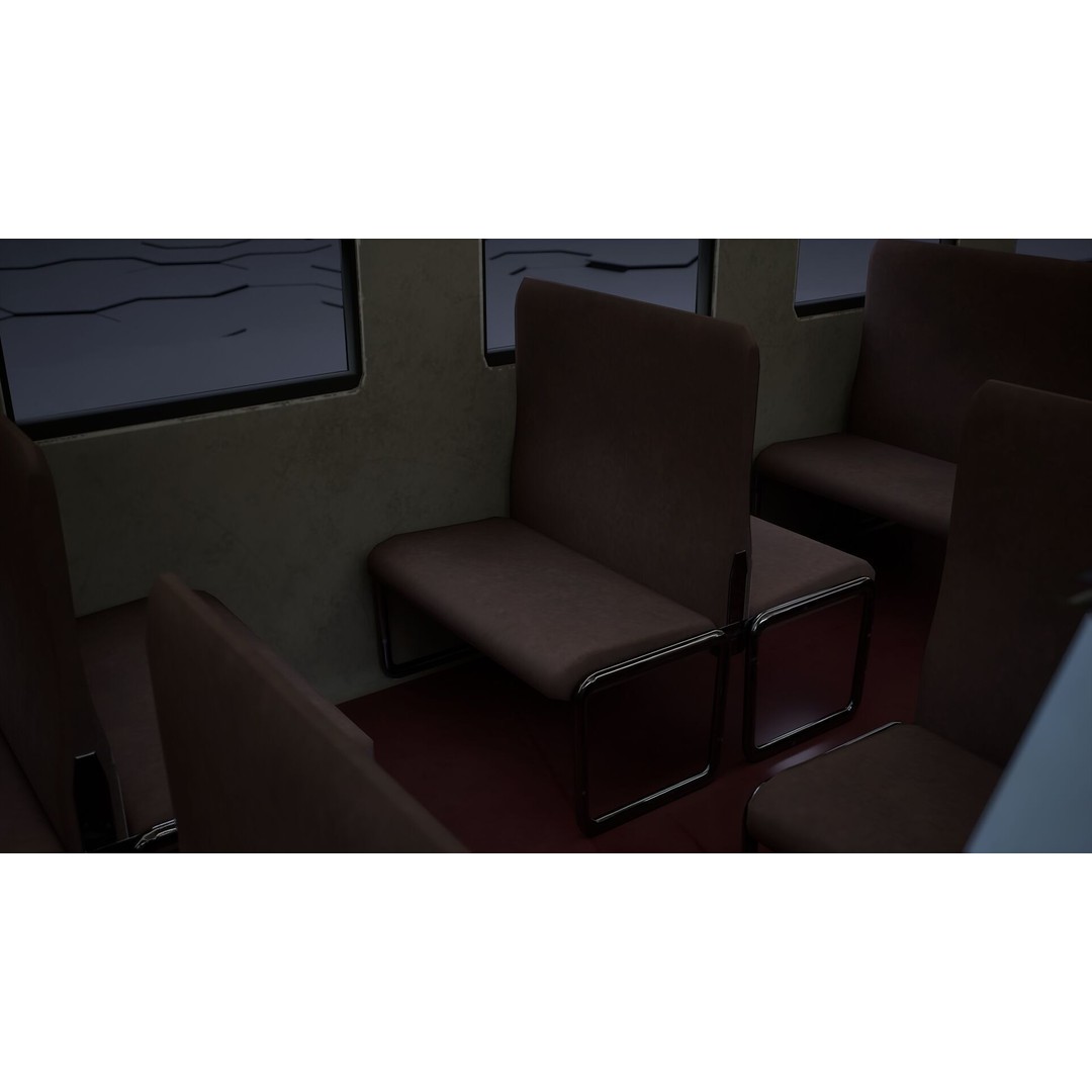 Train Wagon 3D Model – Civil Rail Vehicle with PBR Textures, FBX - View 13