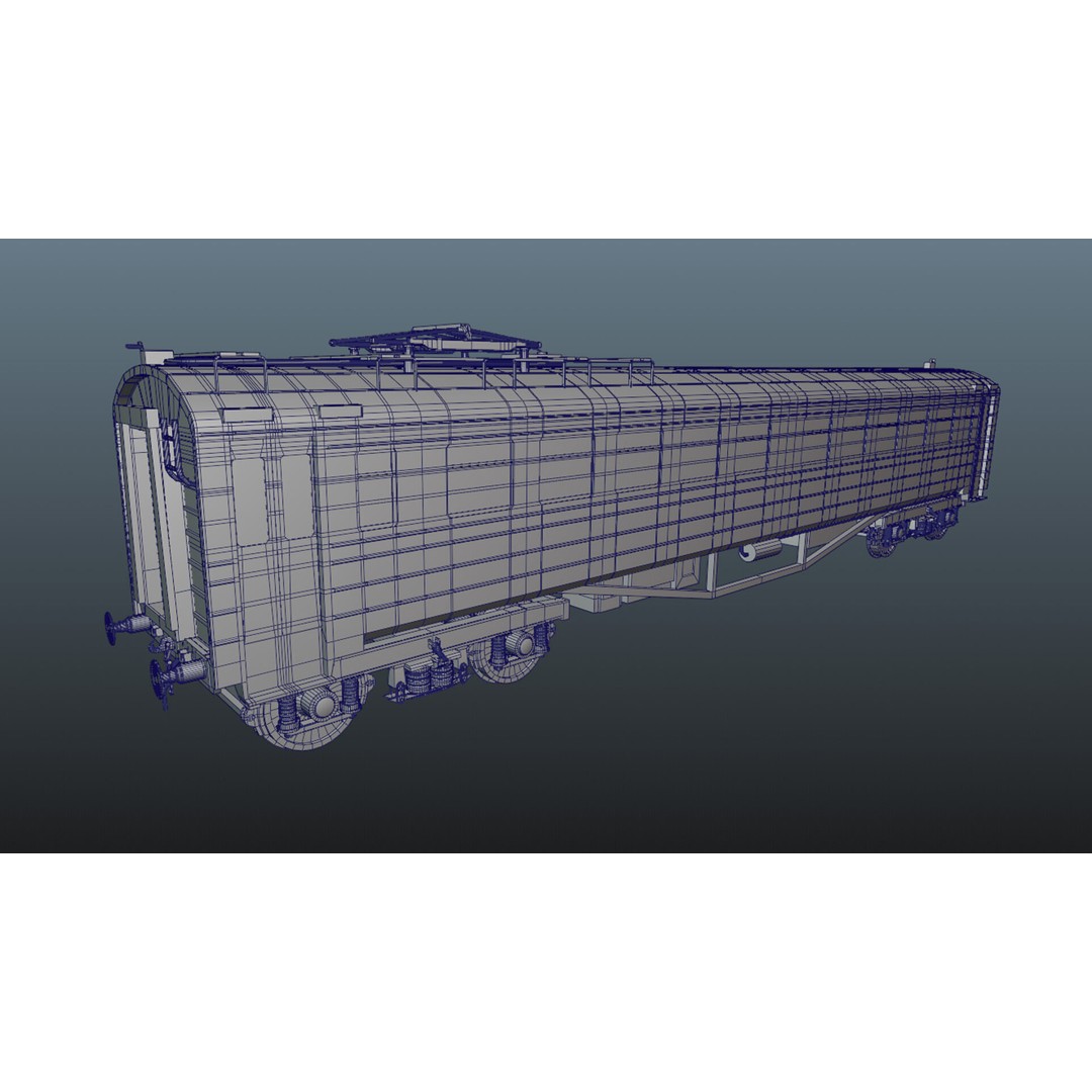 Train Wagon 3D Model – Civil Rail Vehicle with PBR Textures, FBX - View 16