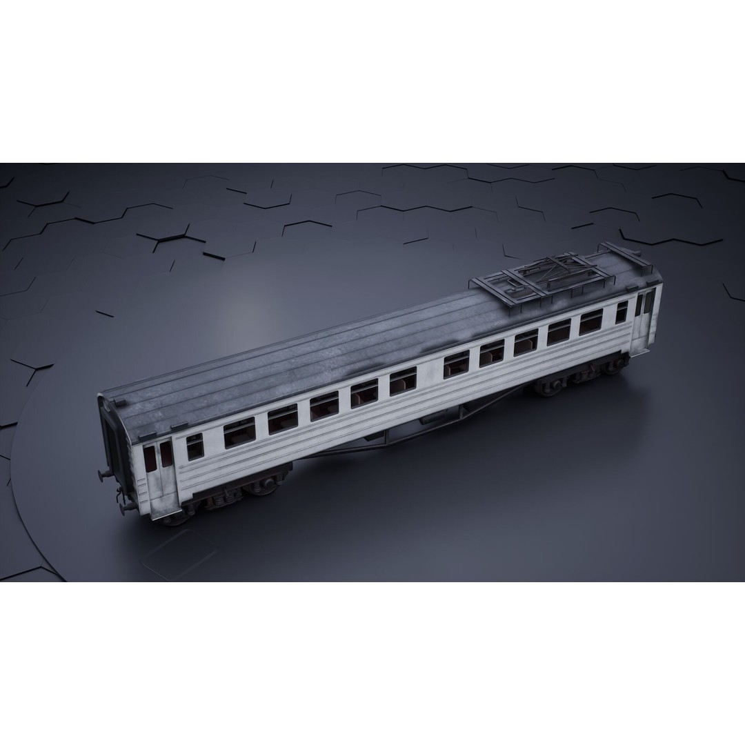 Train Wagon 3D Model – Civil Rail Vehicle with PBR Textures, FBX - View 27