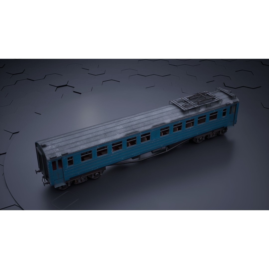Train Wagon 3D Model – Civil Rail Vehicle with PBR Textures, FBX - View 33