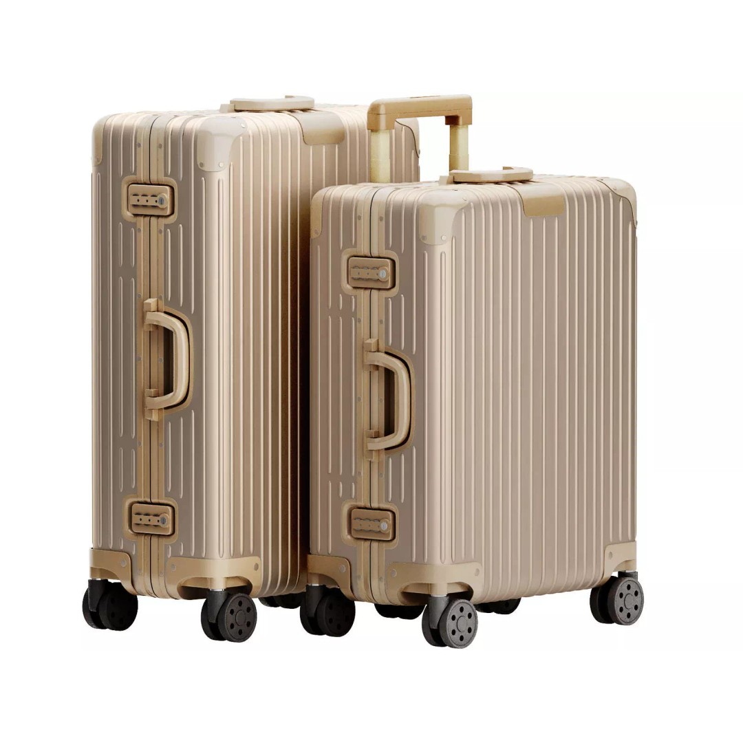 Aluminium Rimowa Suitcase 3D Model – Photorealistic Hard-Shell Asset - View 2
