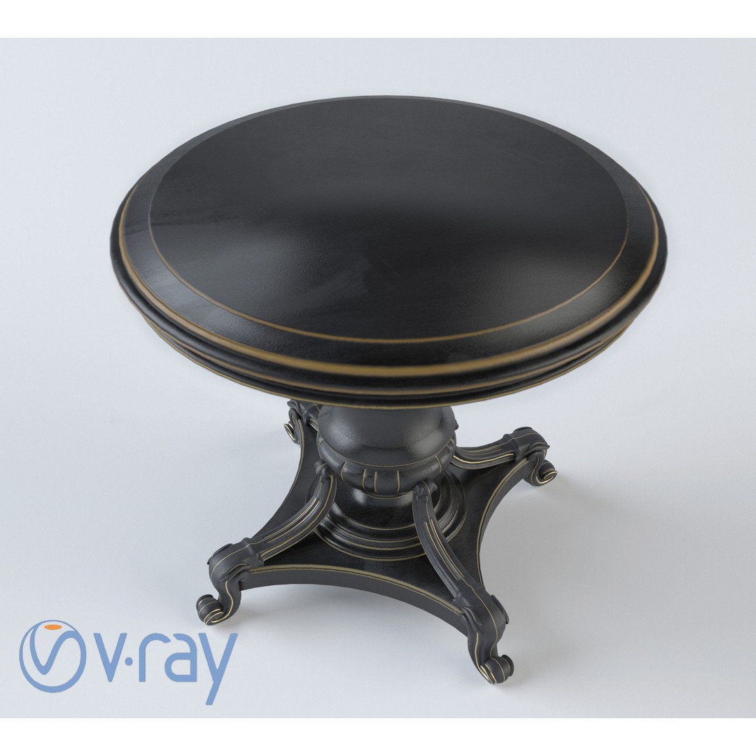 Woman Statue 3D Model – Low Poly Decorative Set with Rounded Table, FBX - View 35