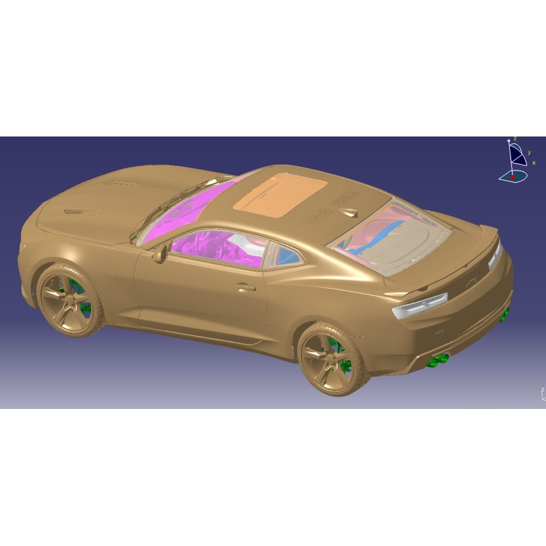 Chevrolet Camaro 2SS Coupe 2016 3D Model – High Detail Vehicle Scan, STL - View 3