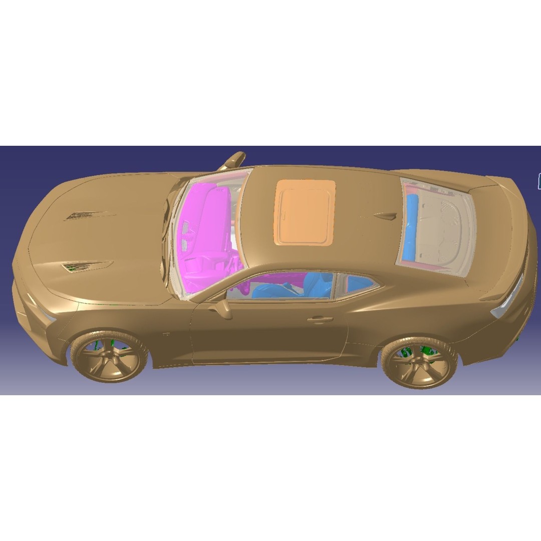 Chevrolet Camaro 2SS Coupe 2016 3D Model – High Detail Vehicle Scan, STL - View 4