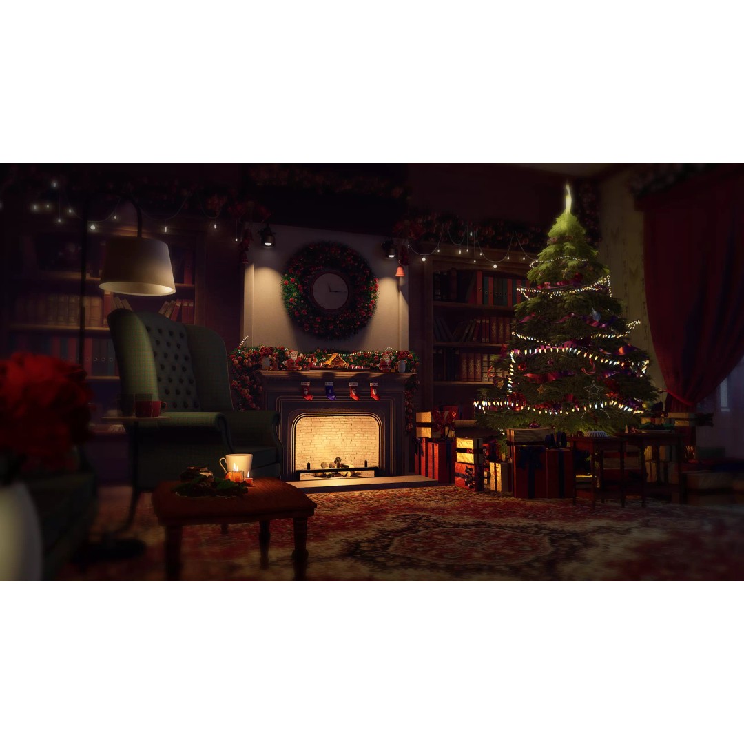 Christmas Living Room 3D Model – Festive Interior Asset Pack, FBX - View 2