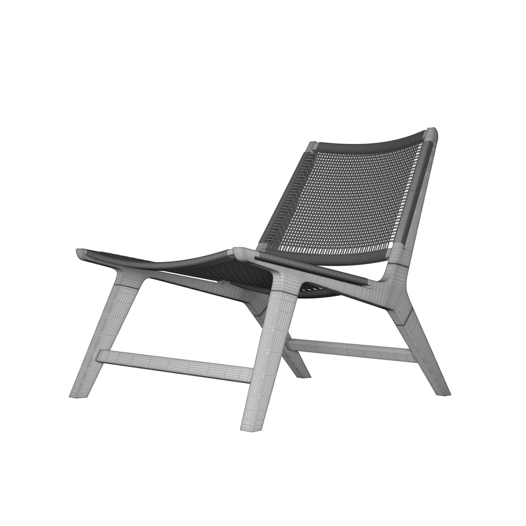 Woven White Chair 3D Model – High Poly Game Asset, OBJ & FBX