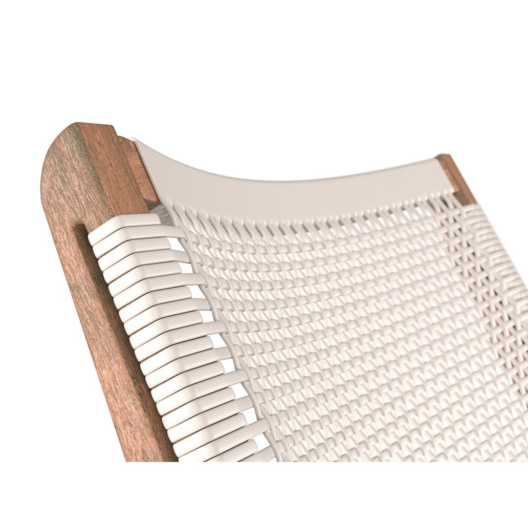 Woven White Chair 3D Model – High Poly Game Asset, OBJ & FBX - View 10