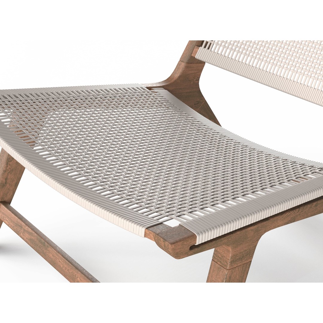 Woven White Chair 3D Model – High Poly Game Asset, OBJ & FBX - View 11