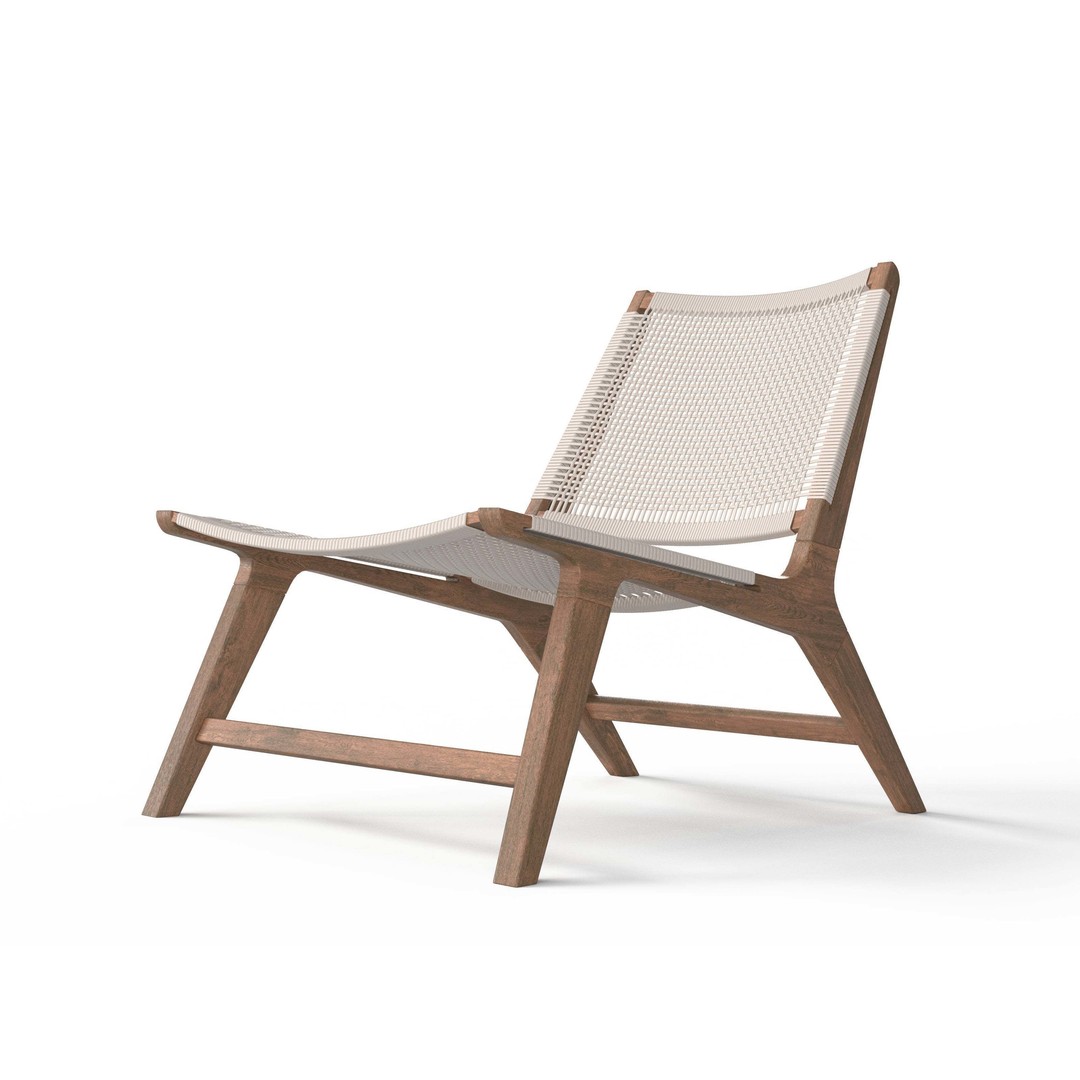 Woven White Chair 3D Model – High Poly Game Asset, OBJ & FBX - View 3
