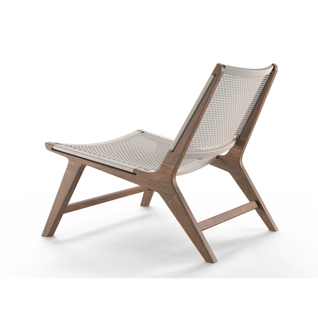 Woven White Chair 3D Model – High Poly Game Asset, OBJ & FBX - View 5