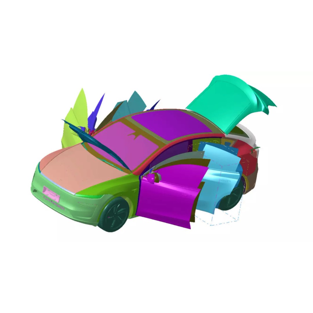 Tesla Model Y RWD 2025 3D Model – High Detail Vehicle Scan, STL - View 2