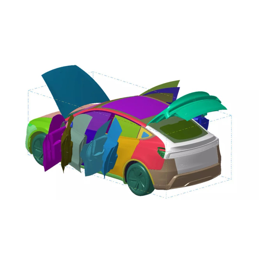 Tesla Model Y RWD 2025 3D Model – High Detail Vehicle Scan, STL - View 3