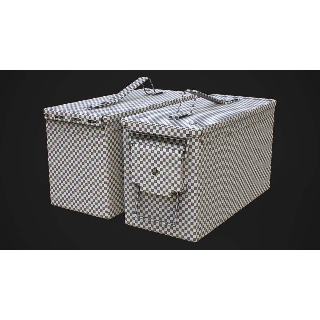 Ammo Box 3D Model – Low Poly Military Storage Asset, FBX, Blender - View 13