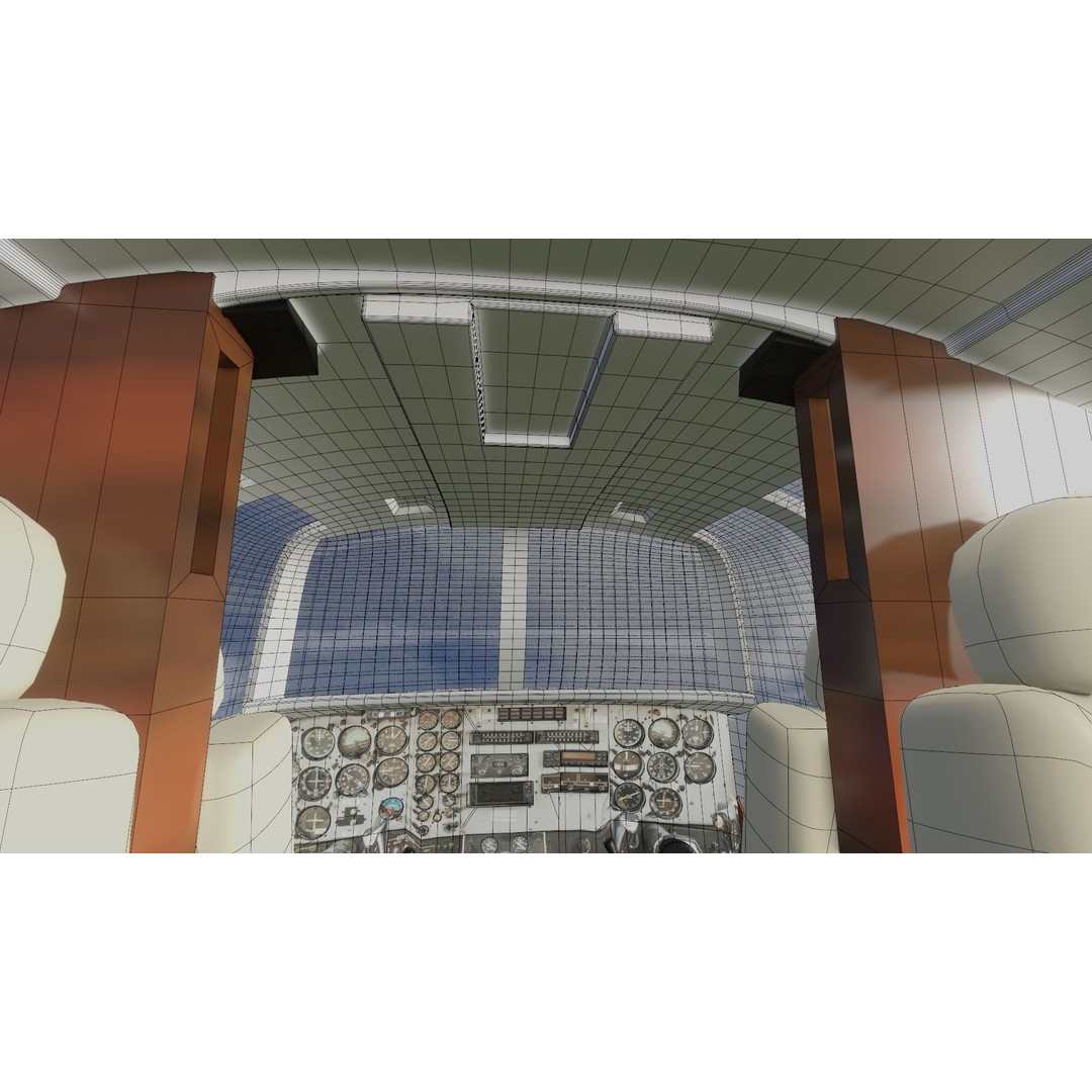 Detailed Aircraft Interior 3D Model – Private Jet Design, Blender
