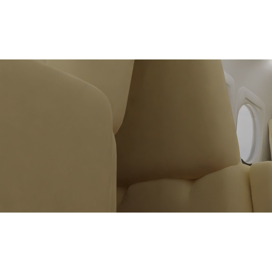Detailed Aircraft Interior 3D Model – Private Jet Design, Blender - View 13