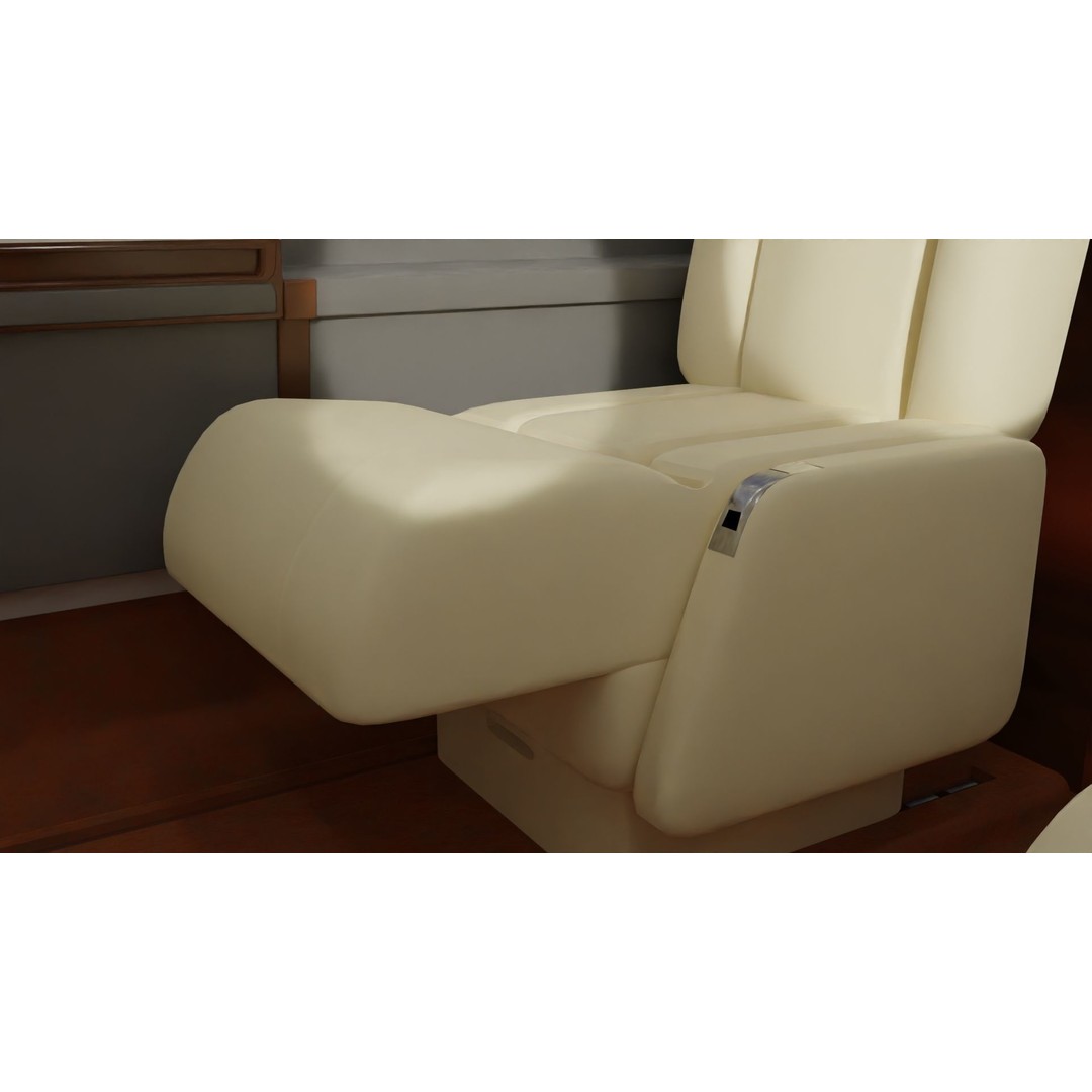 Detailed Aircraft Interior 3D Model – Private Jet Design, Blender - View 27