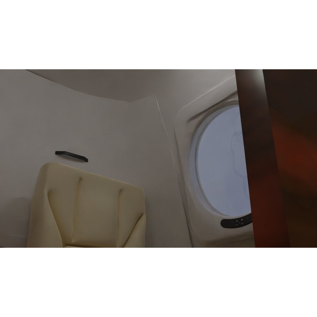 Detailed Aircraft Interior 3D Model – Private Jet Design, Blender - View 30
