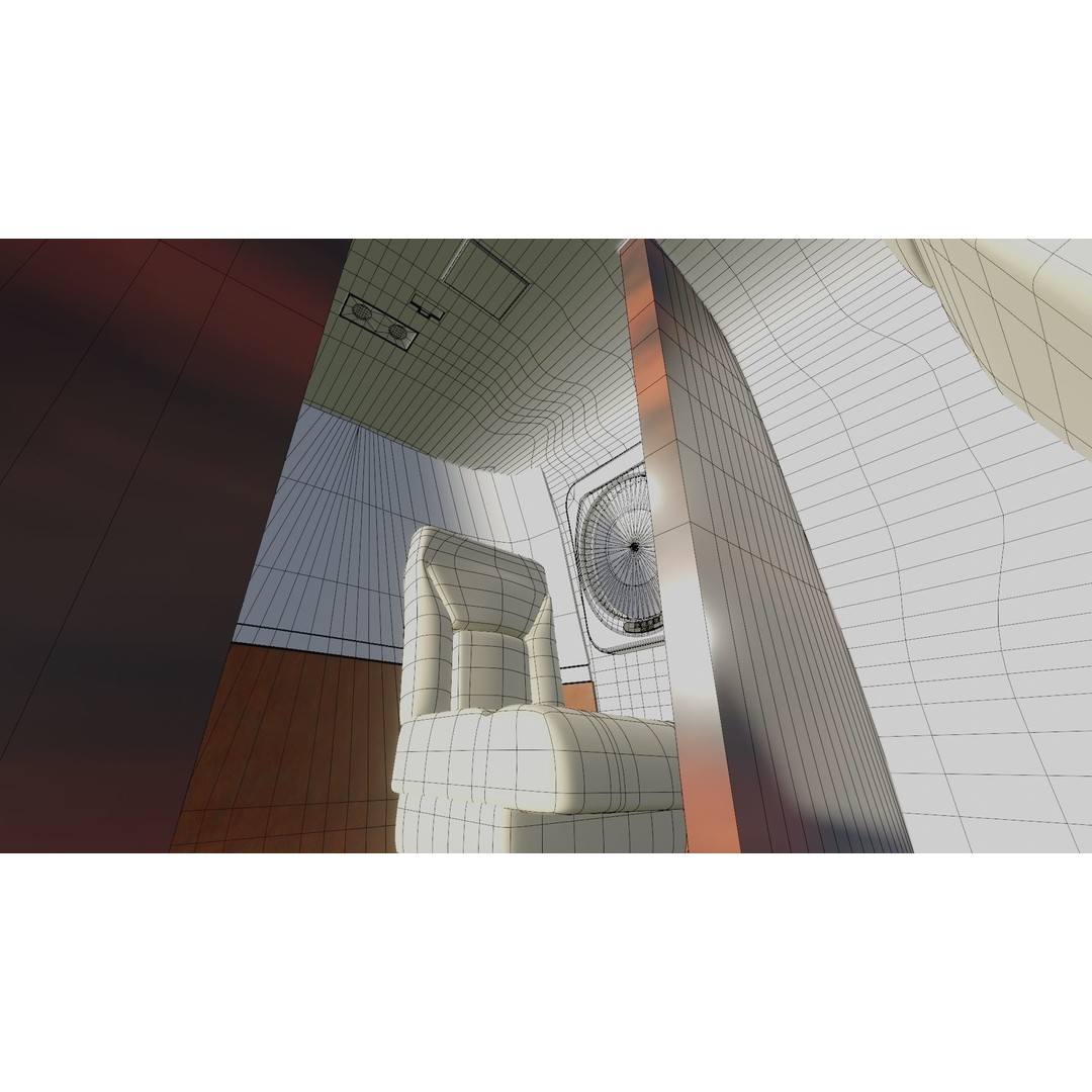 Detailed Aircraft Interior 3D Model – Private Jet Design, Blender - View 38