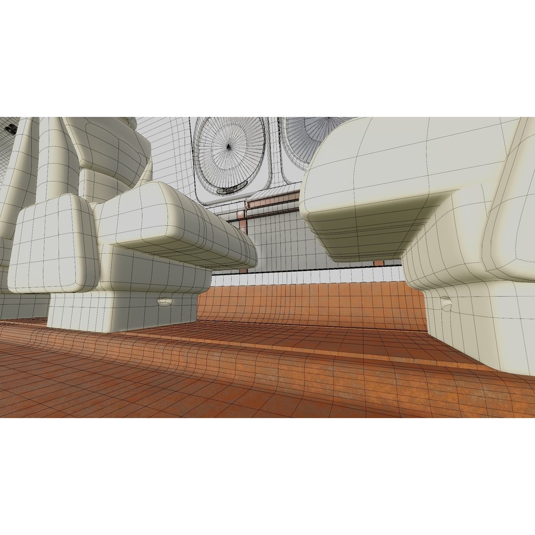 Detailed Aircraft Interior 3D Model – Private Jet Design, Blender - View 40
