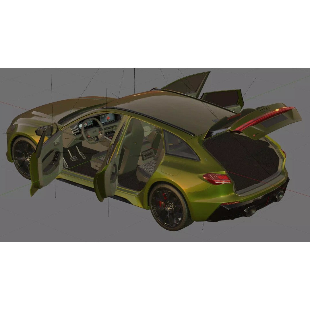 Audi RS5 Avant 2027 3D Model – High Poly Car Asset with Interior - View 28