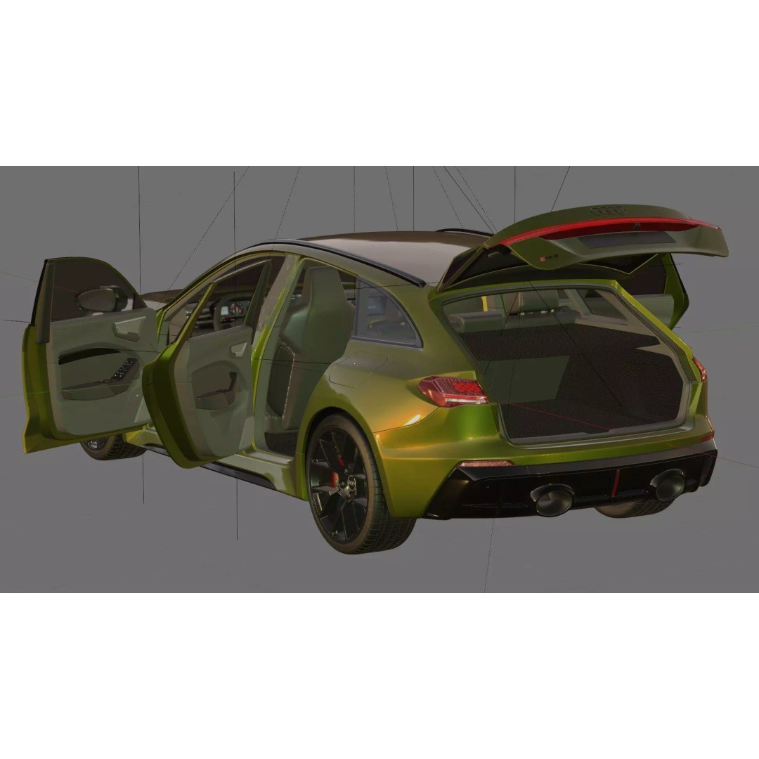 Audi RS5 Avant 2027 3D Model – High Poly Car Asset with Interior - View 30