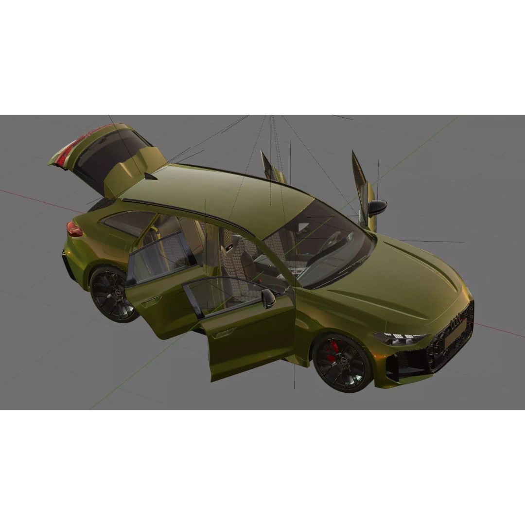 Audi RS5 Avant 2027 3D Model – High Poly Car Asset with Interior - View 32