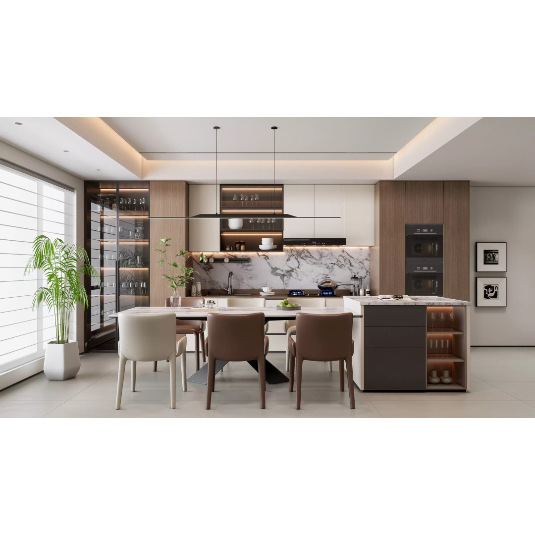 Modern Kitchen 3D Model – Photorealistic Interior Scene, FBX, Blender - View 3