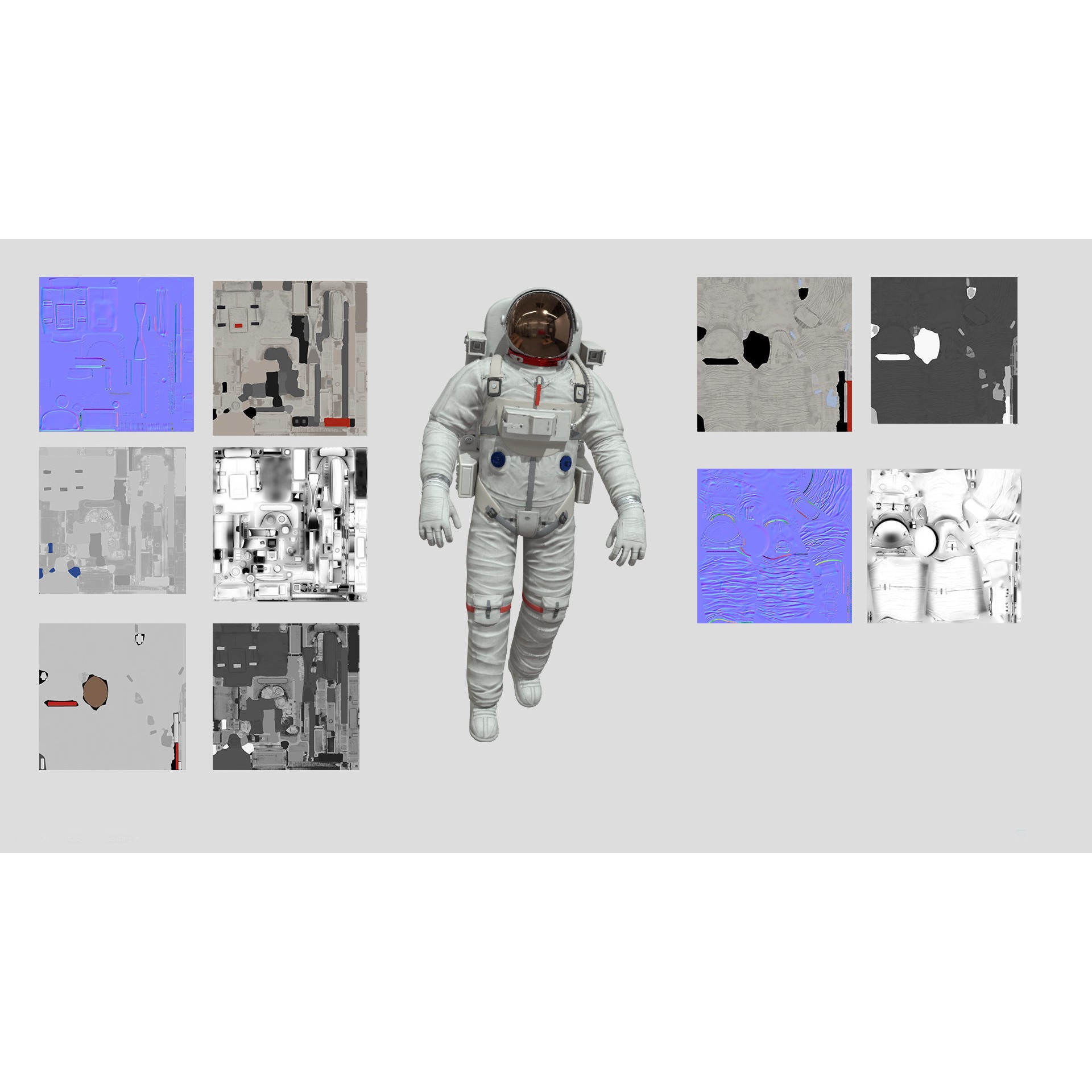 SPACESUIT - Low-Poly Game-Ready 3D Model
