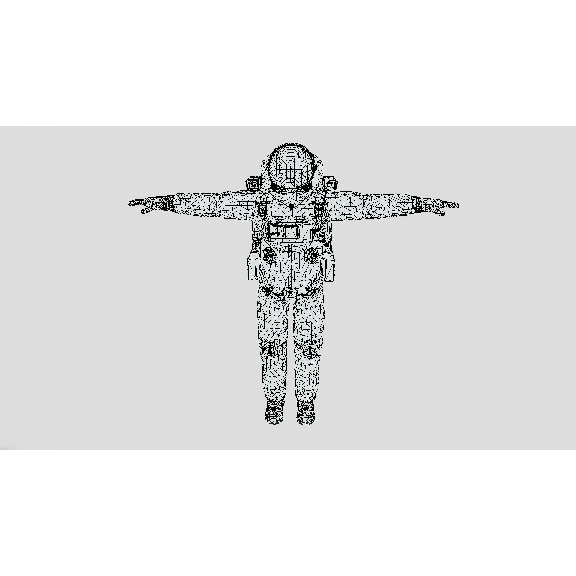 SPACESUIT - Low-Poly Game-Ready 3D Model - View 11