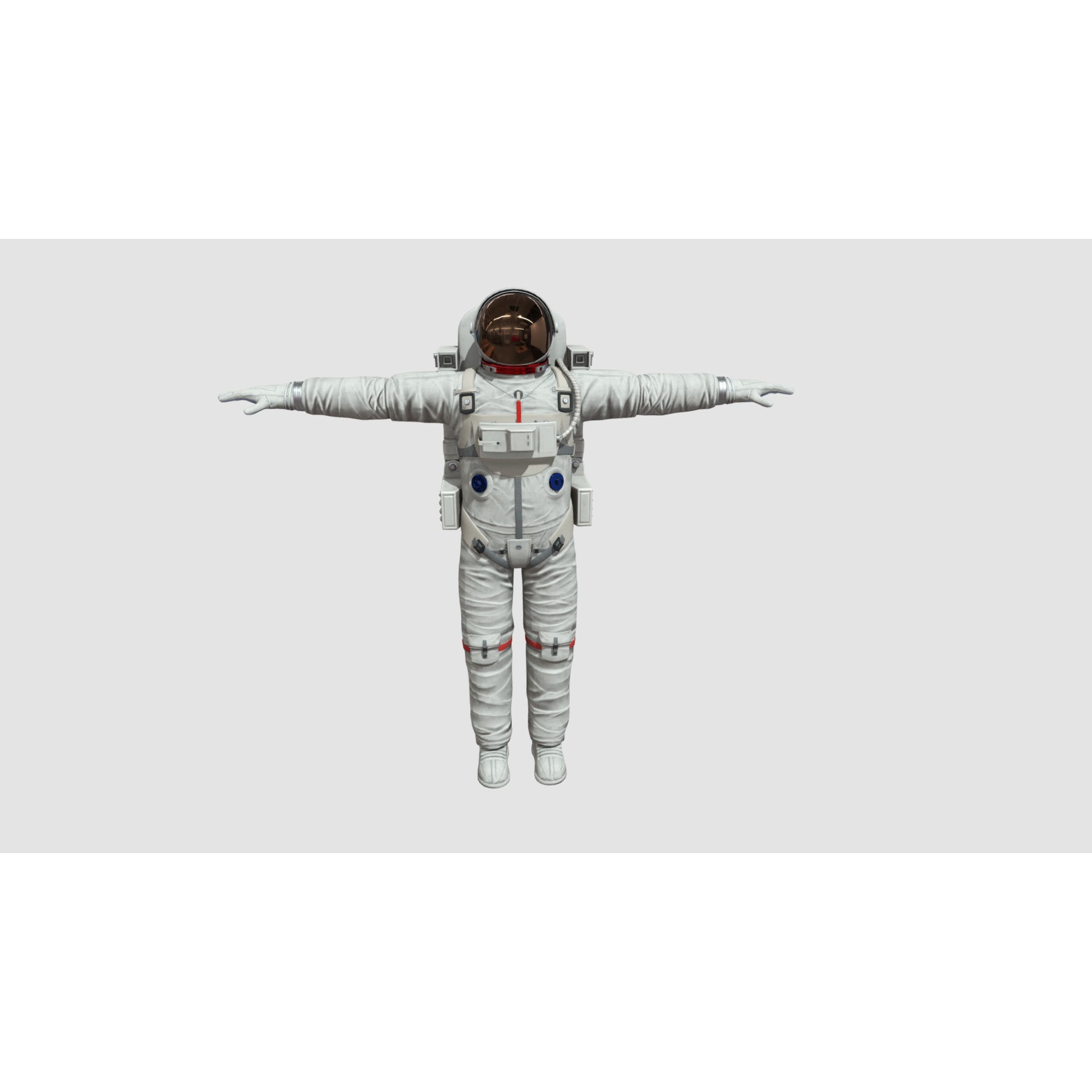 SPACESUIT - Low-Poly Game-Ready 3D Model - View 3