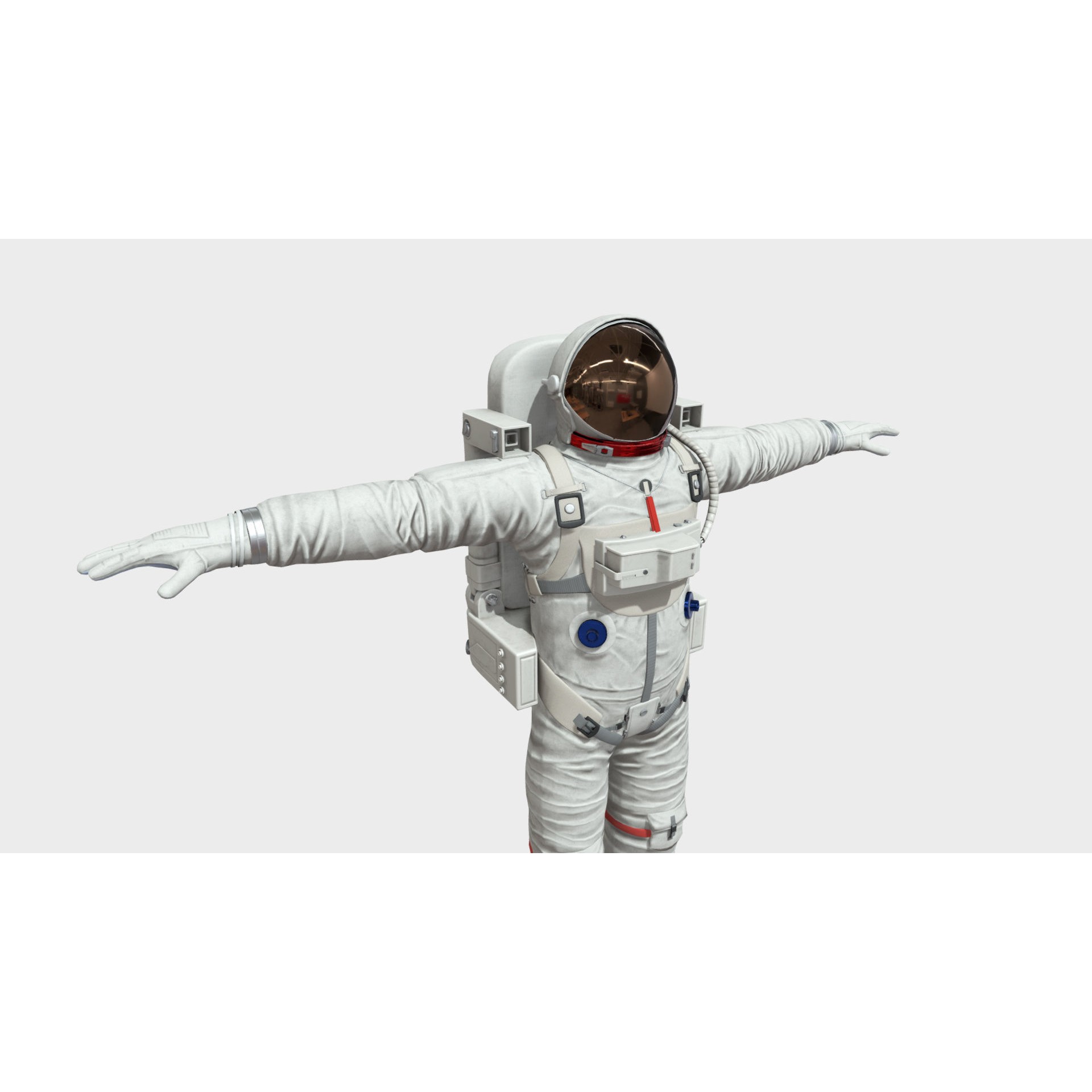 SPACESUIT - Low-Poly Game-Ready 3D Model - View 5