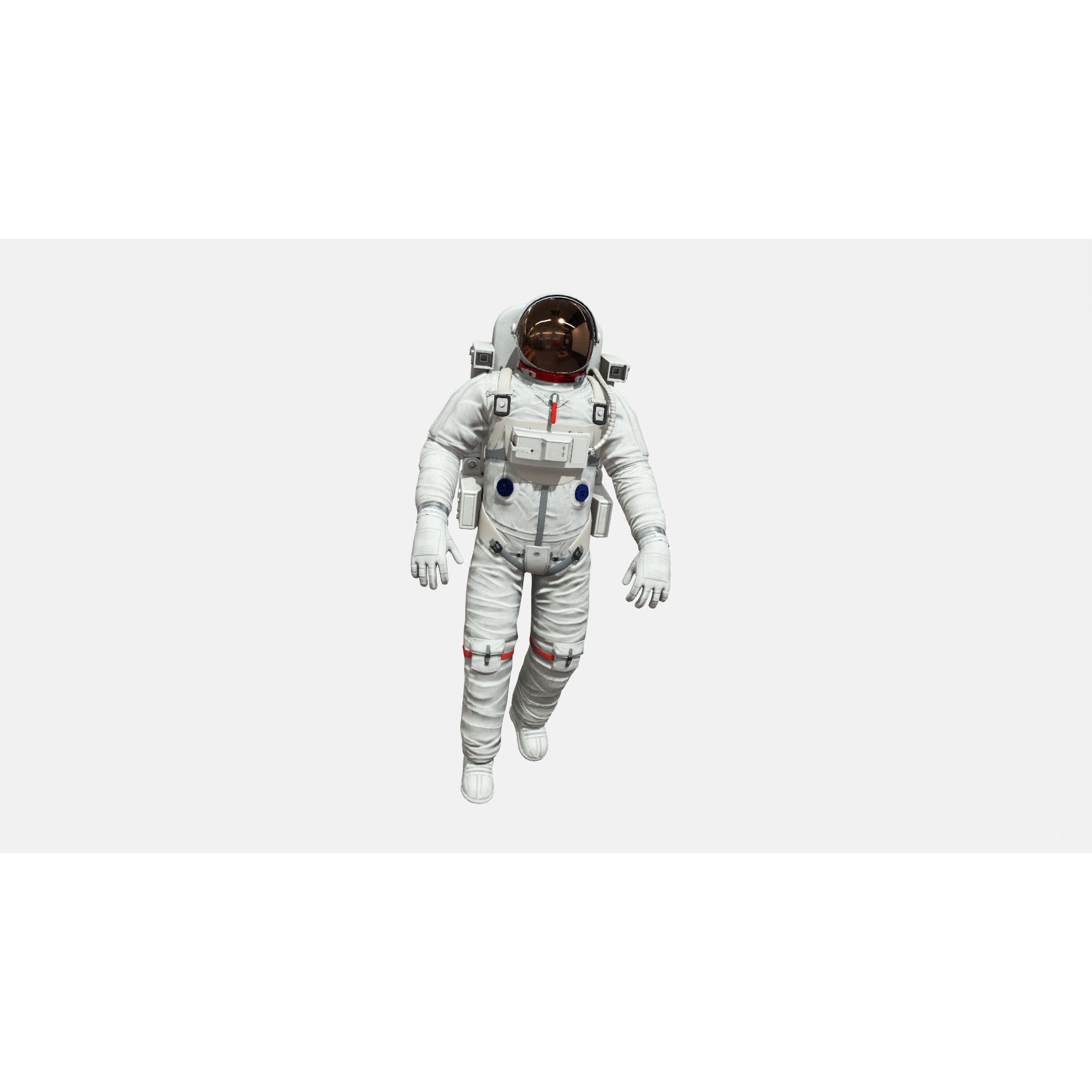 SPACESUIT - Low-Poly Game-Ready 3D Model - View 6