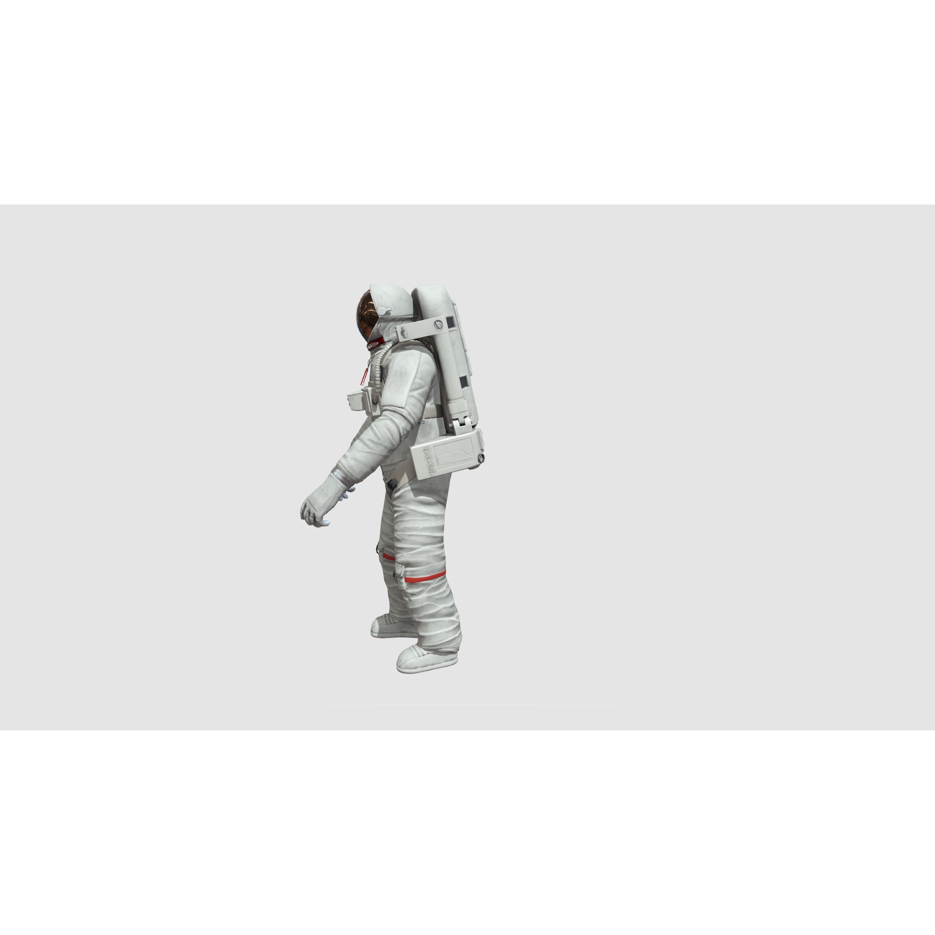 SPACESUIT - Low-Poly Game-Ready 3D Model - View 7
