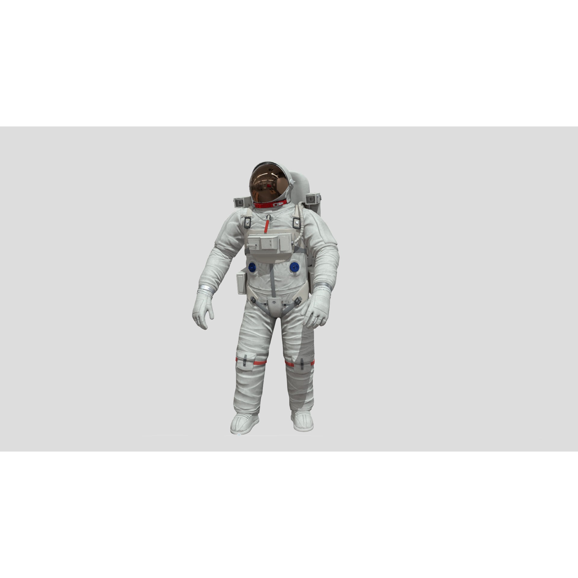 SPACESUIT - Low-Poly Game-Ready 3D Model - View 8