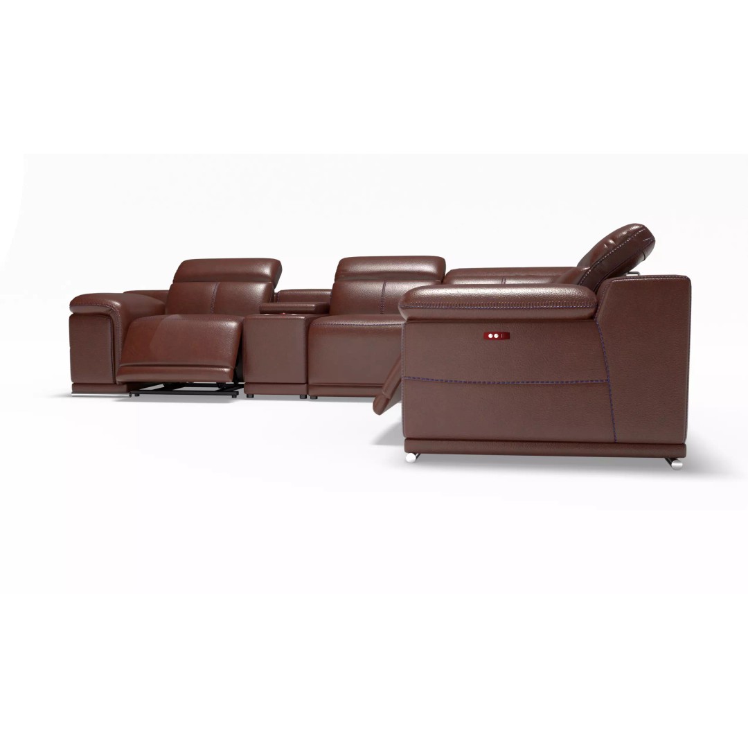 Modern Corner Sofa 3D Model – Luxury Recliner Set, FBX, PBR - View 10