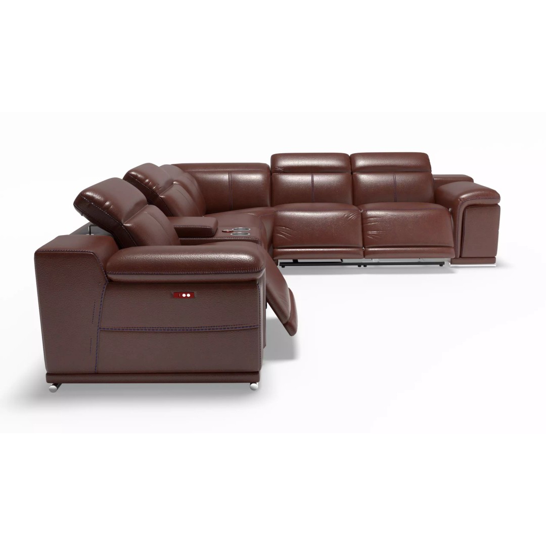 Modern Corner Sofa 3D Model – Luxury Recliner Set, FBX, PBR - View 8
