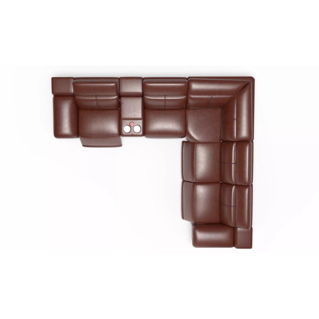 Modern Corner Sofa 3D Model – Luxury Recliner Set, FBX, PBR - View 9