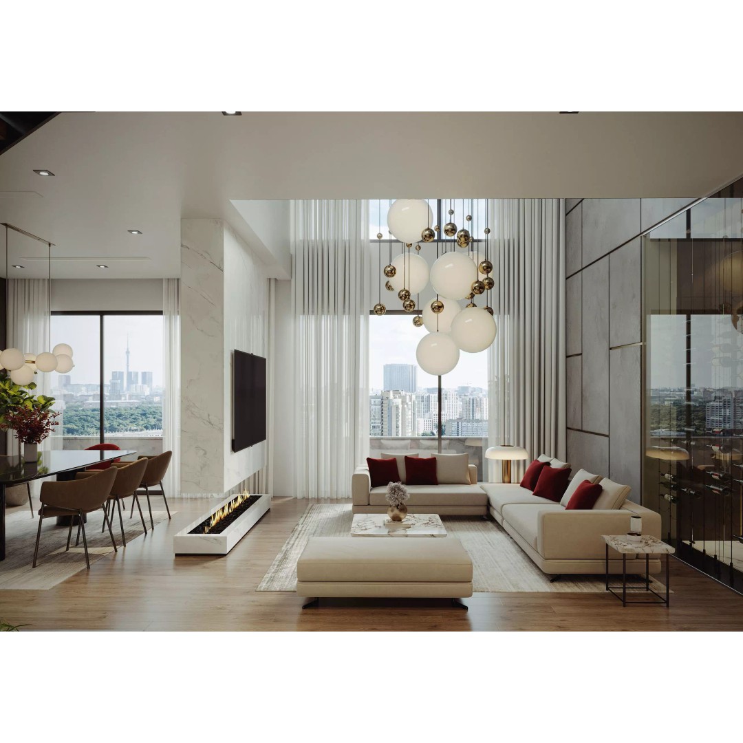 Modern Living & Dining 3D Model – High Poly ArchViz Interior, FBX - View 5
