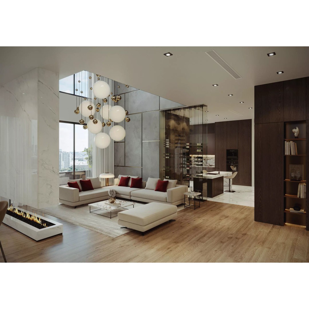 Modern Living & Dining 3D Model – High Poly ArchViz Interior, FBX - View 7