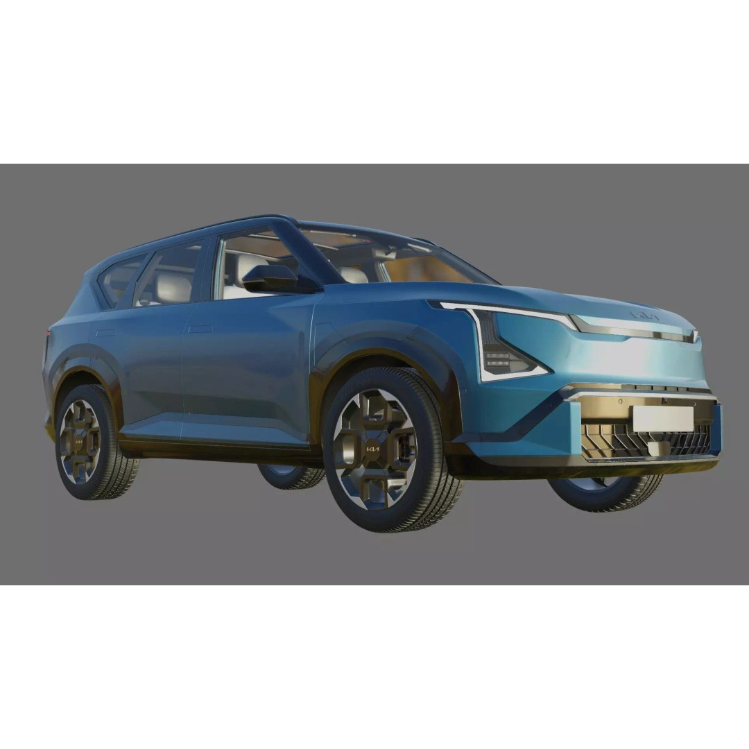 Kia EV5 GT-Line 2026 3D Model – High Poly Game-Ready Asset, FBX, OBJ - View 25