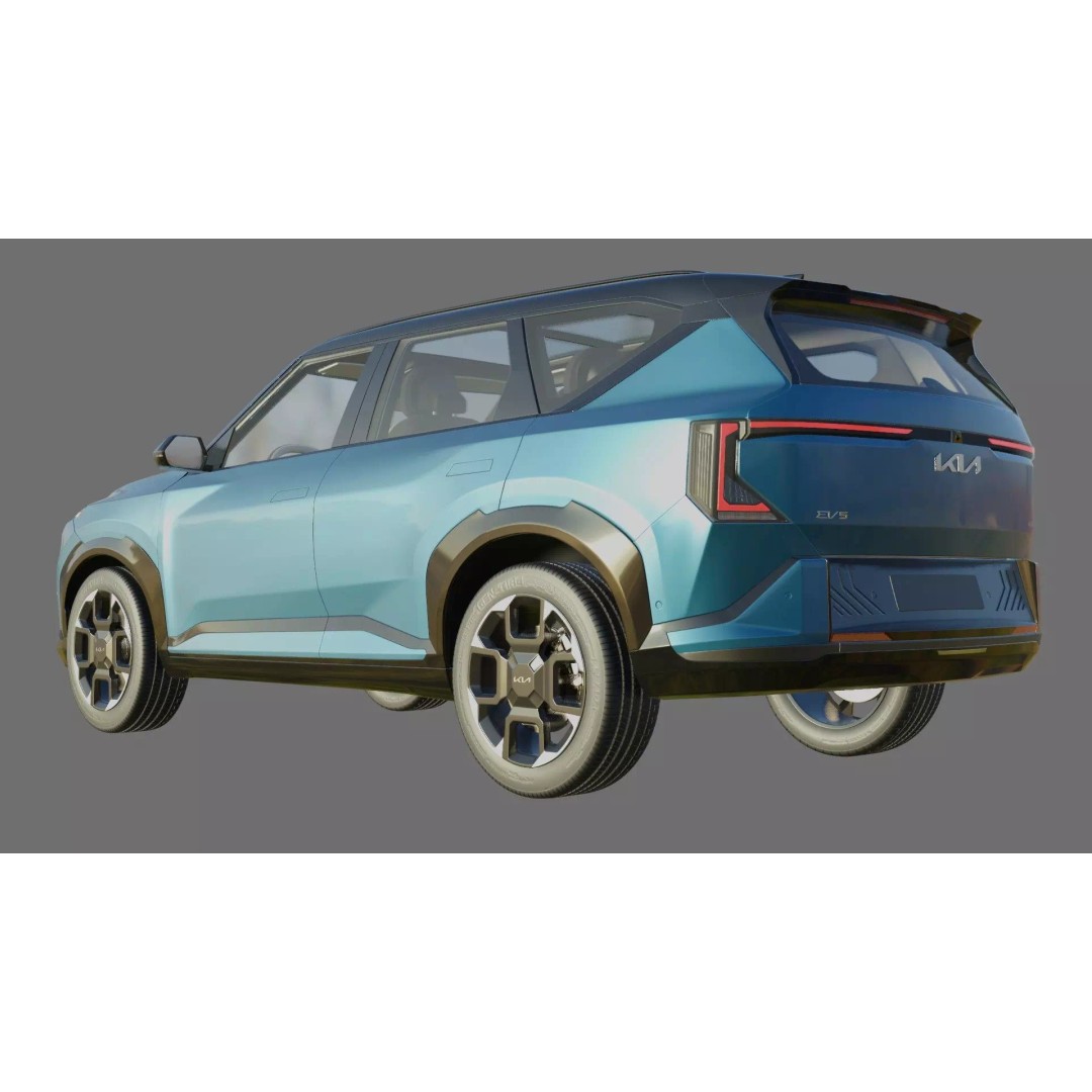 Kia EV5 GT-Line 2026 3D Model – High Poly Game-Ready Asset, FBX, OBJ - View 26
