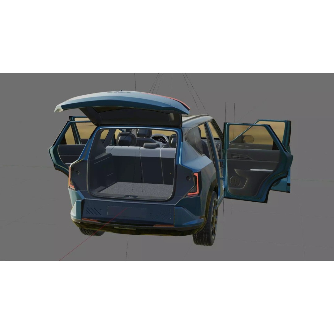 Kia EV5 GT-Line 2026 3D Model – High Poly Game-Ready Asset, FBX, OBJ - View 29
